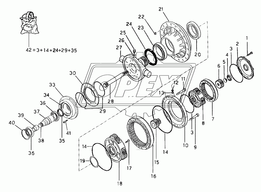 DRUM ROTATION REDUCER