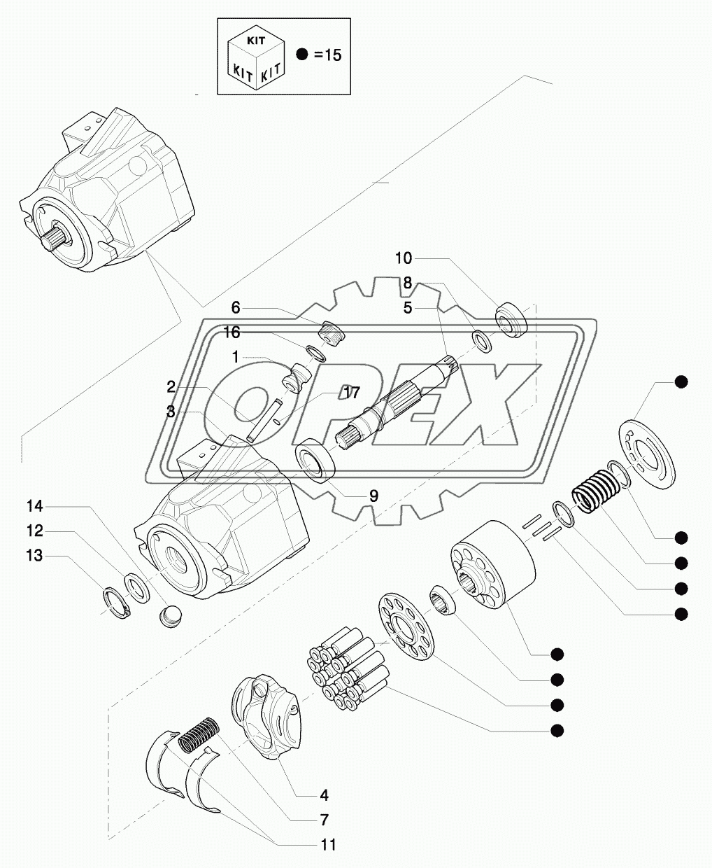 HYDRAULIC PUMP - BREAKDOWN - PUMP HOUSING