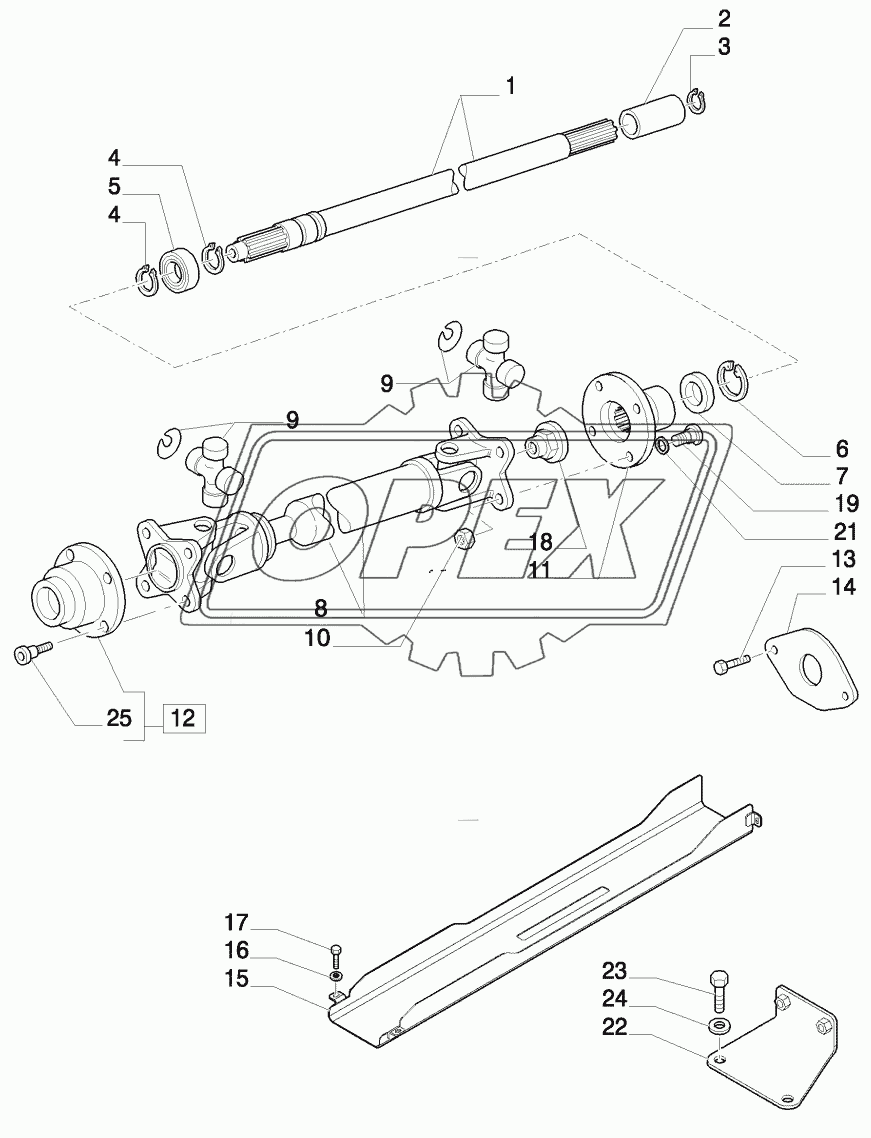 FRONT AXLE PROPELLER SHAFT (4WD)