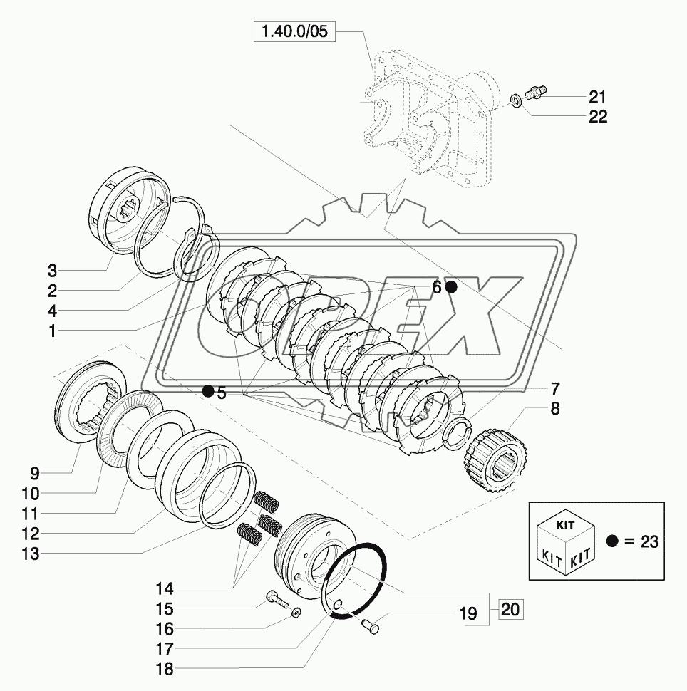 4WD FRONT AXLE - HYDRAULIC DIFFERENTIAL LOCK
