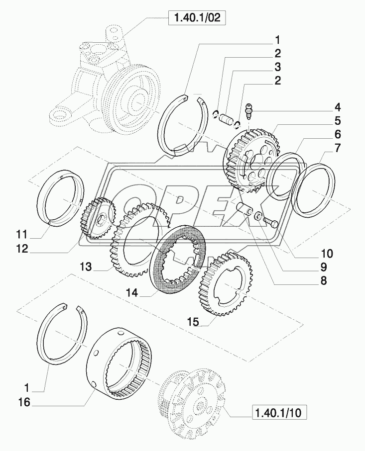 4WD FRONT AXLE WITH SUSPENSIONS, BRAKE, TERRALOCK - BRAKES 1