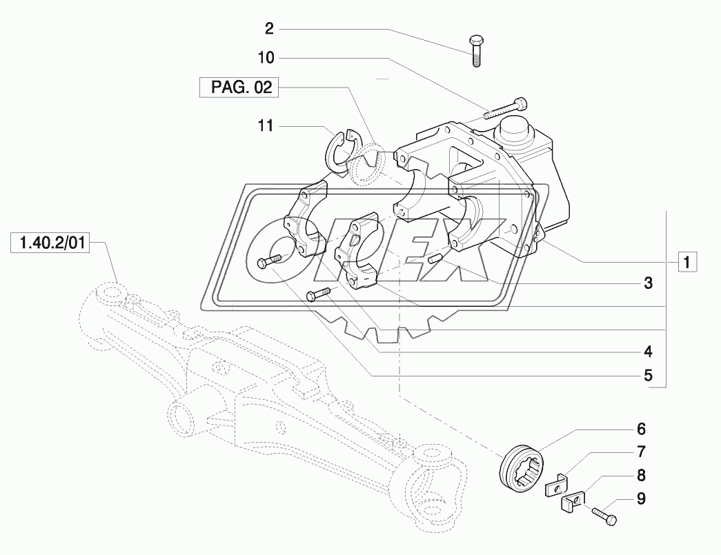 4WD FRONT AXLE WITH ACTIVE SUSPENSION - SUPPORT 1