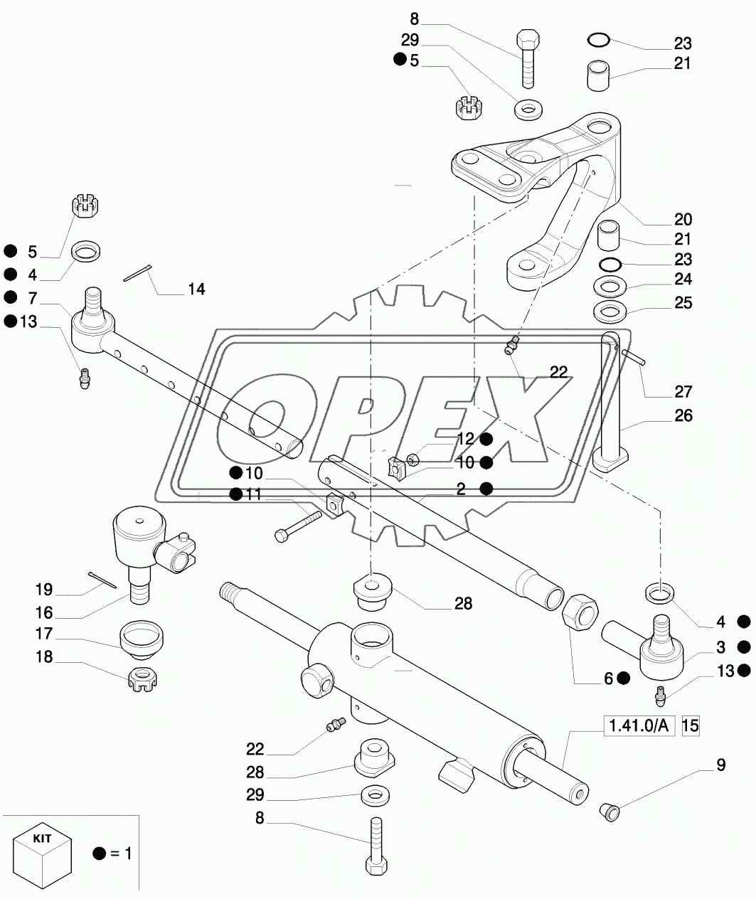 FRONT AXLE (2WD) - TRACK ROD ASSY