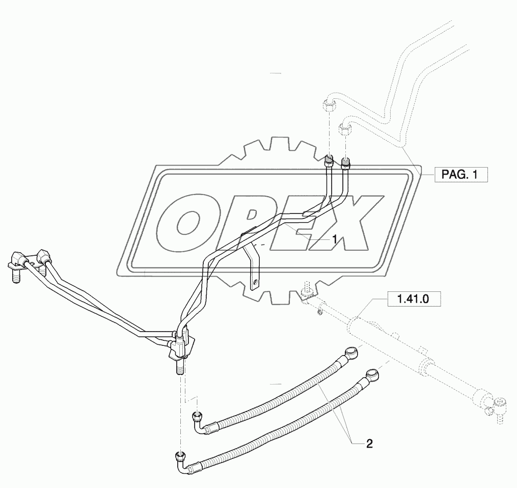 STEERING CYLINDER PIPES AND POWER STEERING PIPES