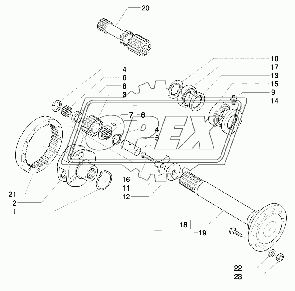 FINAL DRIVE, GEARS AND SHAFTS