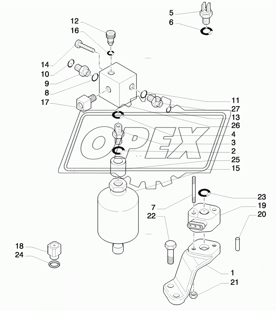 SHUTTLE LEVER OPERATED TRASMISSION LOCK - OIL BRAKES TANK