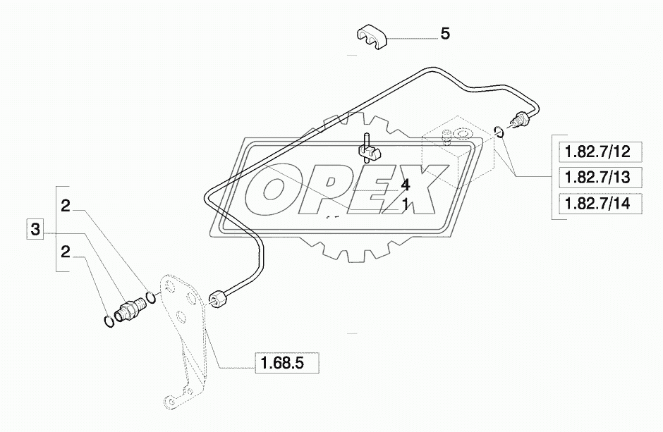 FRONT AXLE WITH BRAKES - PIPING