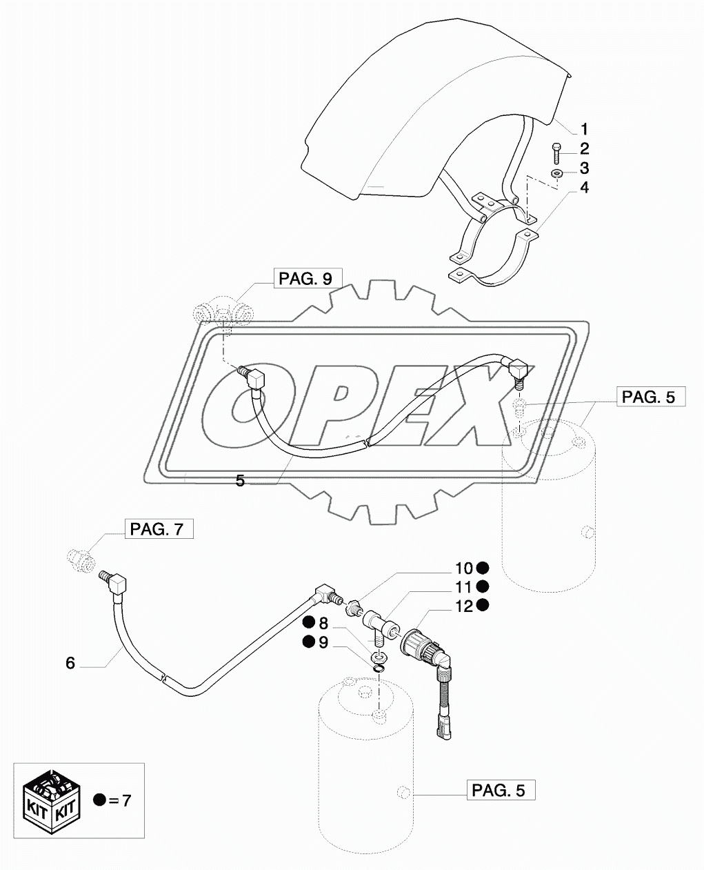 TRAILER AIR BRAKE - AIR TANK AND PIPES 2