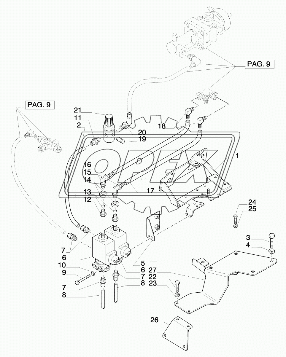 TRAILER AIR BRAKE - CONTROL VALVE AND RELEVANT PARTS 1