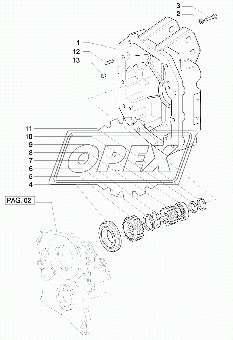 PTO 540/1000 RPM - BOX AND RELEVANT GEARS