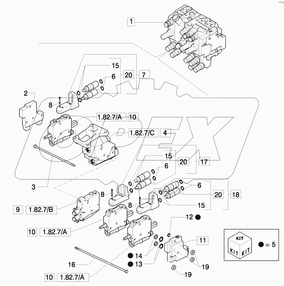 3X MECHANICAL CLOSED CENTER REMOTES