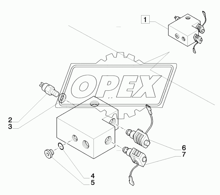 TRAILER BRAKE VALVE (ITALY) - MANIFOLD - BREAKDOWN