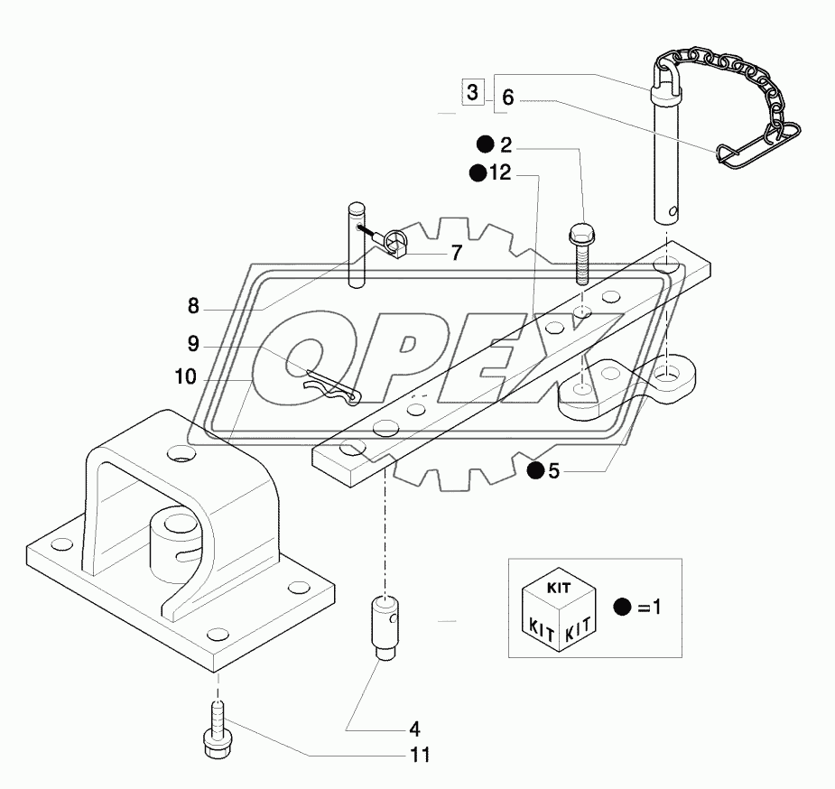 SWINGING DRAWBAR FOR SLIDER TOW HOOK