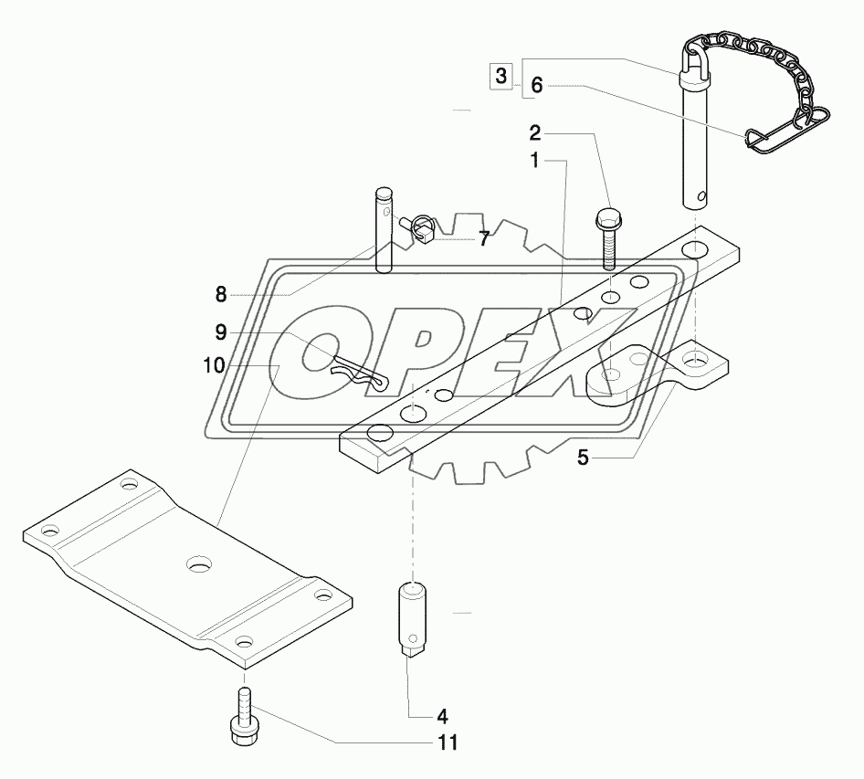 SWINGING DRAWBAR FOR SLIDER TOW HOOK - ITALY