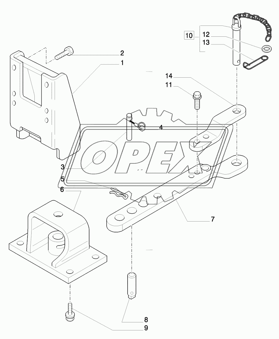 INDIPENDENT SWINGING DRAWBAR - NASO - WITH CLEVIS