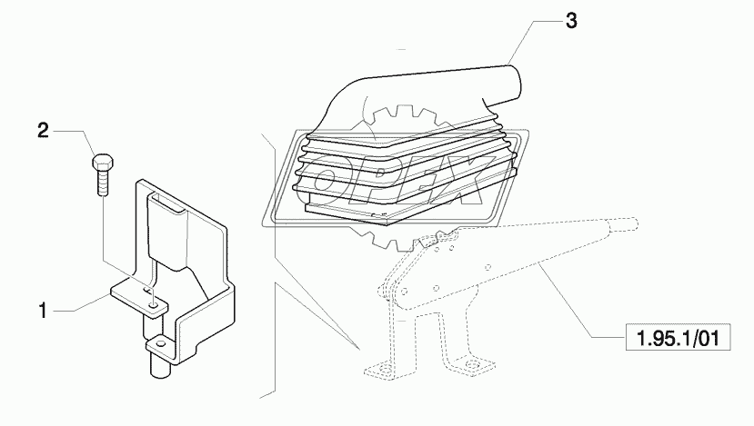 TRAILER HAND BRAKE BRACKET (ITALY)