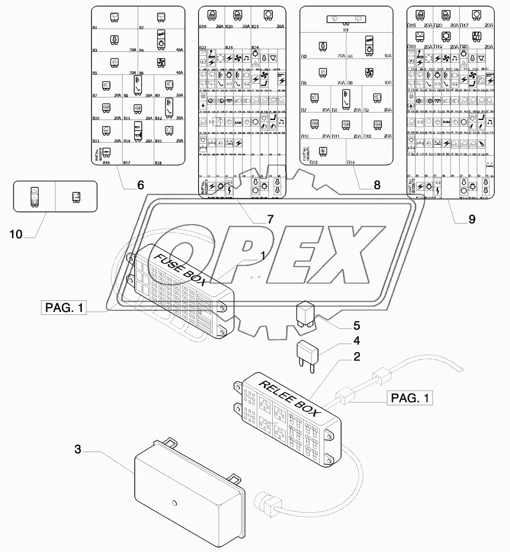 REAR MAIN CABLE - FUSEBOX  & RELATED PARTS