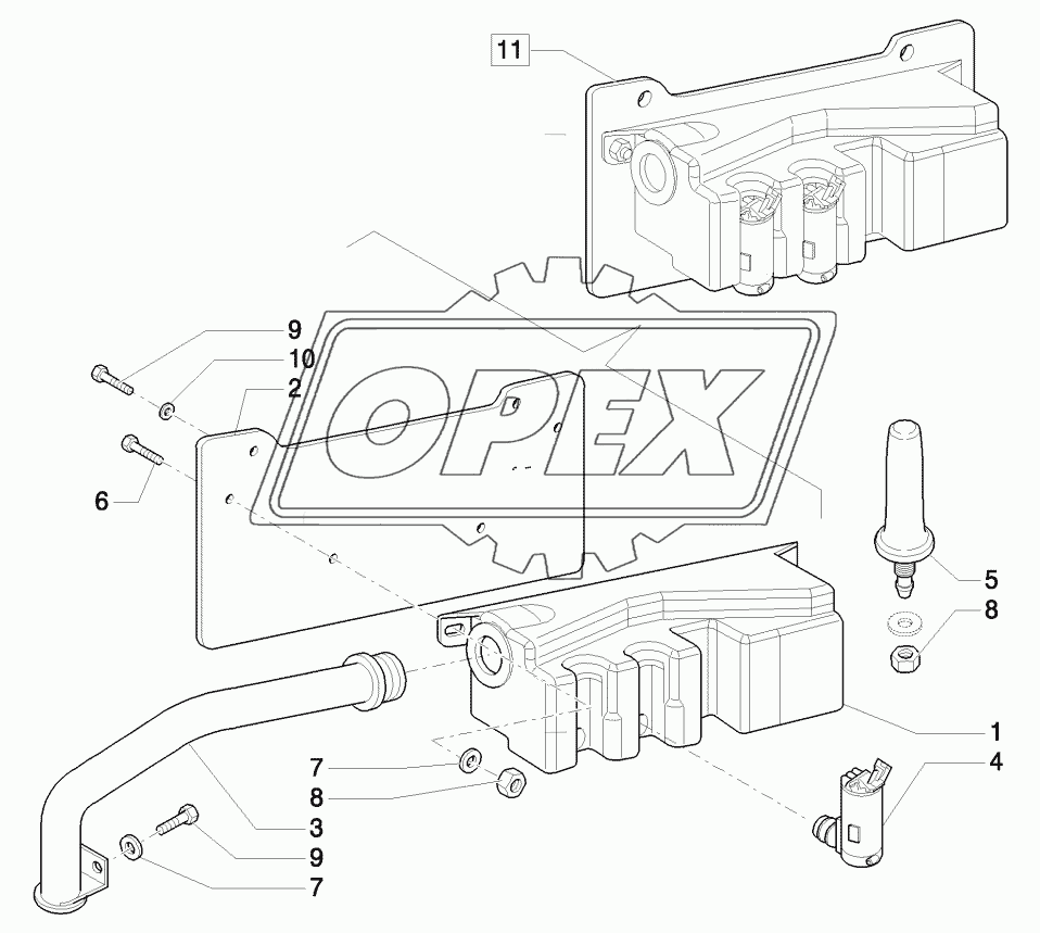 WINDSHIELD WIPER TANK