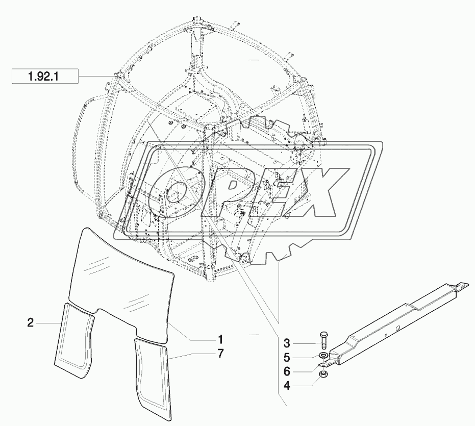 WINDSHIELD AND RELATED PARTS