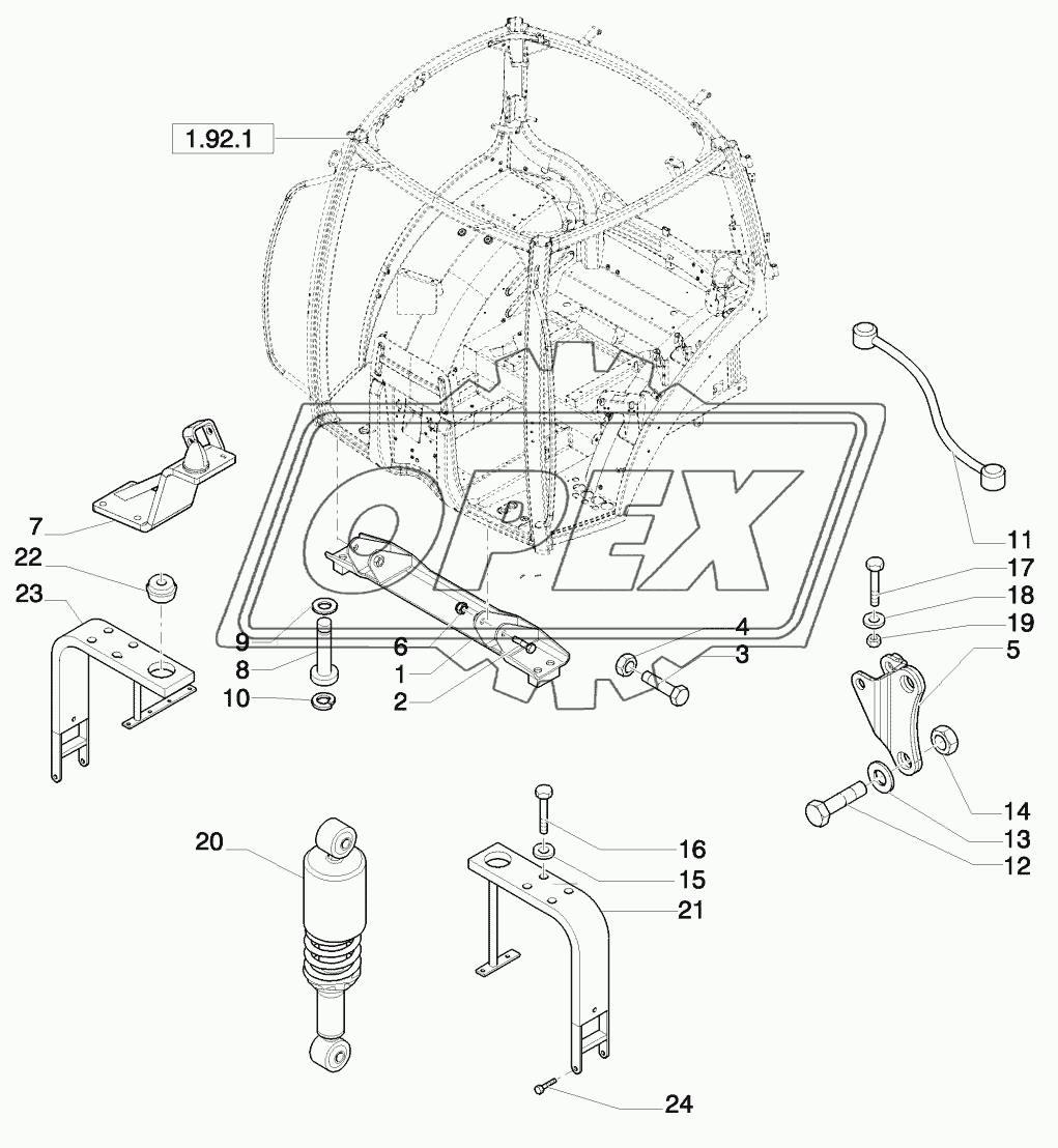 CAB W/SUSPENSION - CAB SUPPORTS