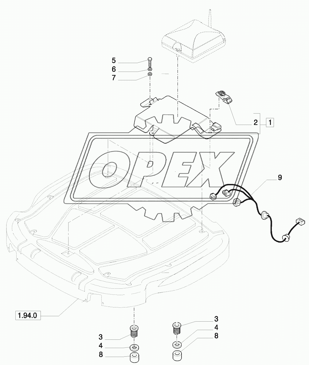 AUTO GUIDANCE STEERING SYSTEM - BRAKET AND ANTENNA