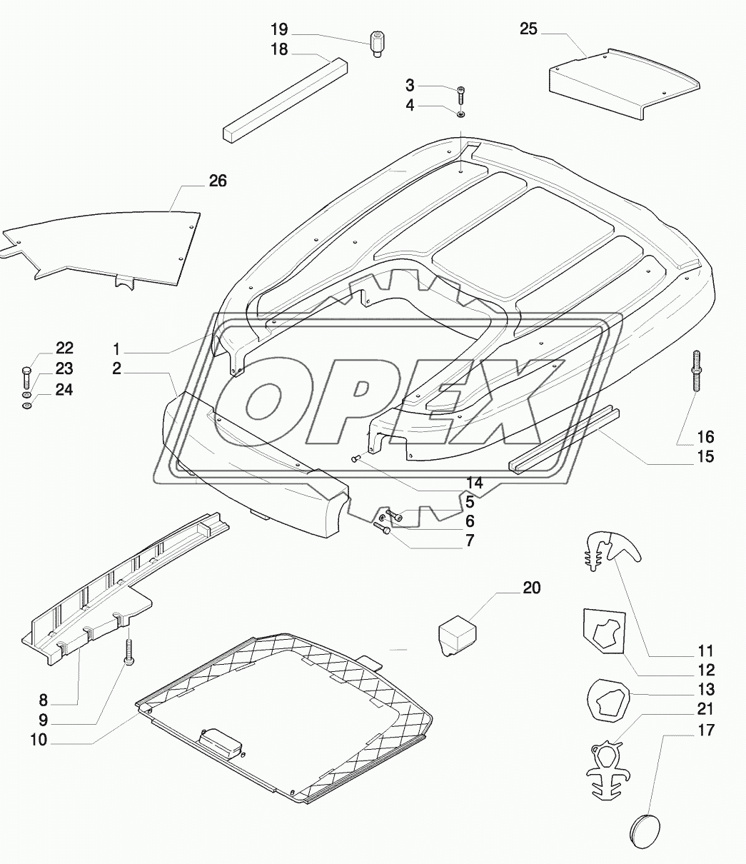 ROOF WITH HIGH PROFILE WITH HIGH VISIBILITY PANEL