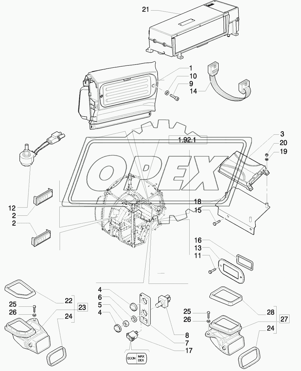 AUTOMATIC CLIMATE CONTROL - VENTILATION DUCTS - C5488