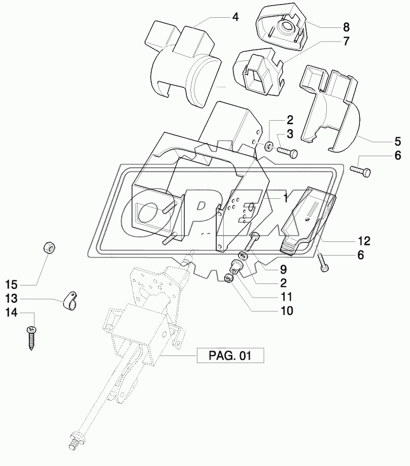 COVERING SUPPORT - STEERING COLUMN