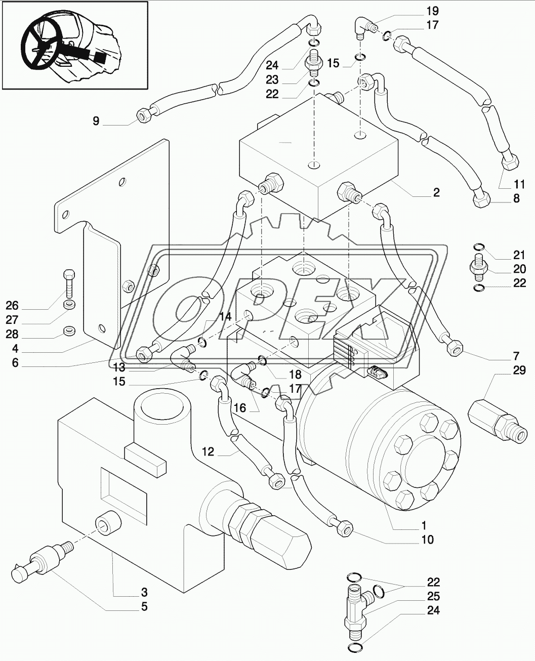 AUTO GUIDANCE STEERING SYSTEM - HYDRAULIC STEERING