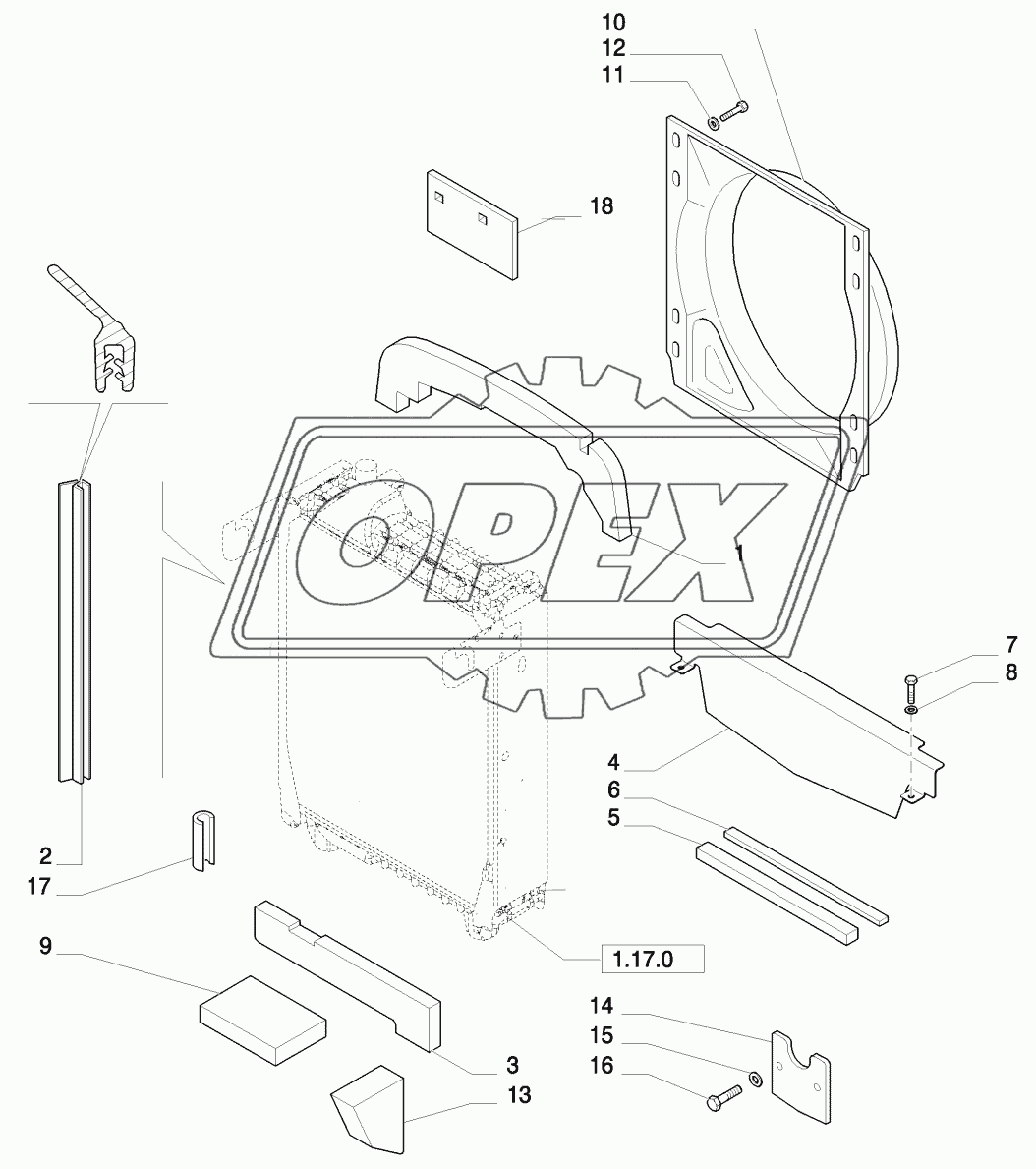 RADIATOR DUCT AND SEALS