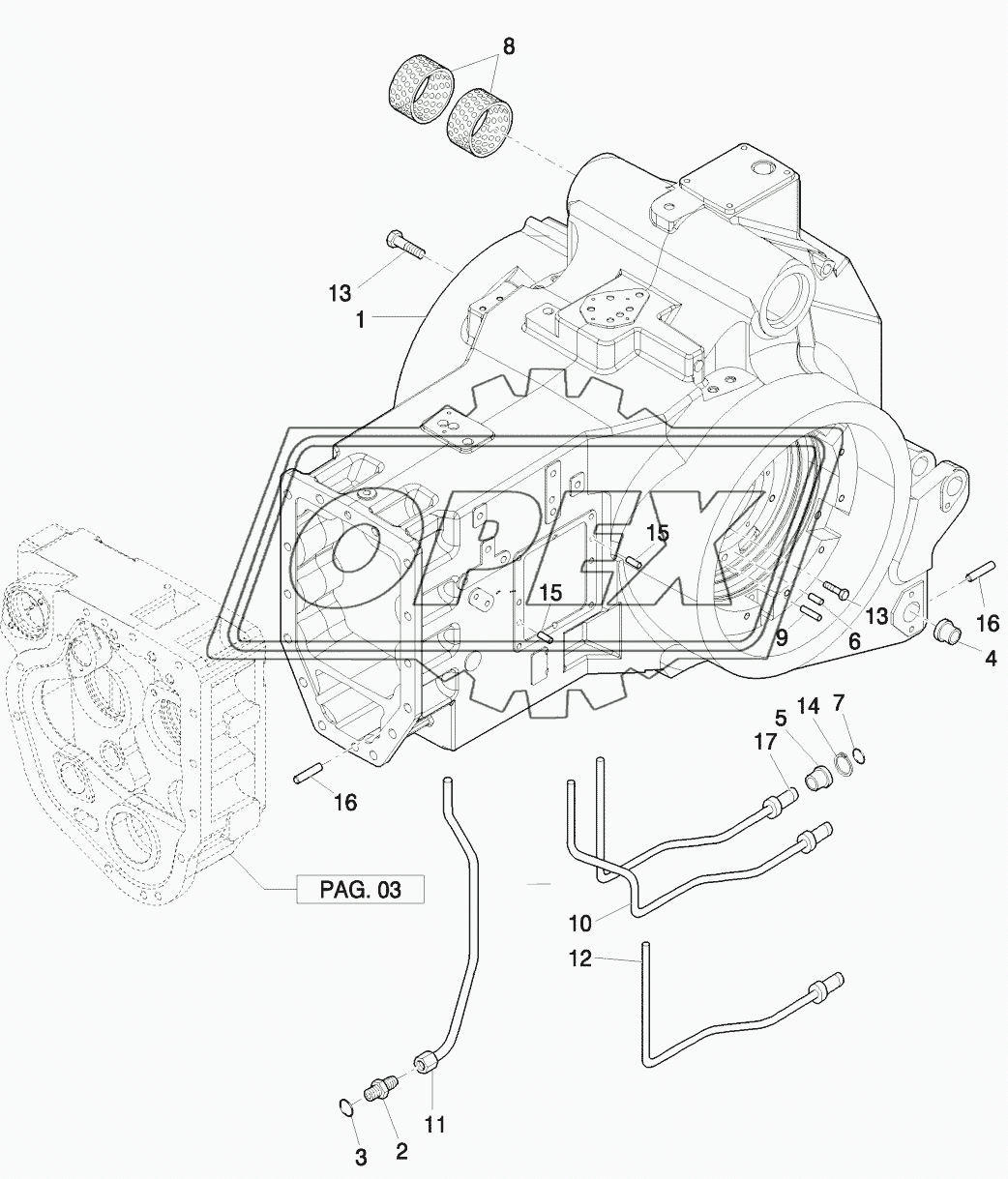 CENTRAL HOUSING / TRANSMISSION BOX 1