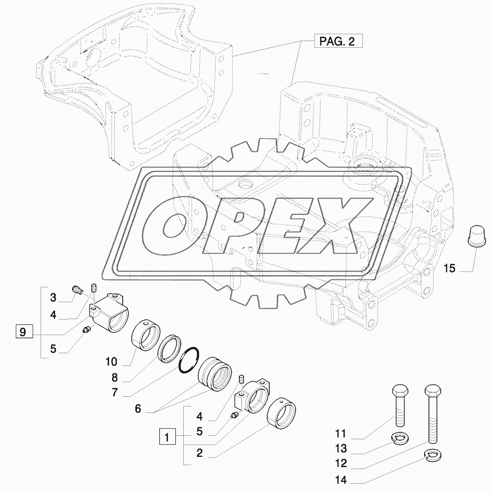 FRONT AXLE TRUNNIONS (4WD)