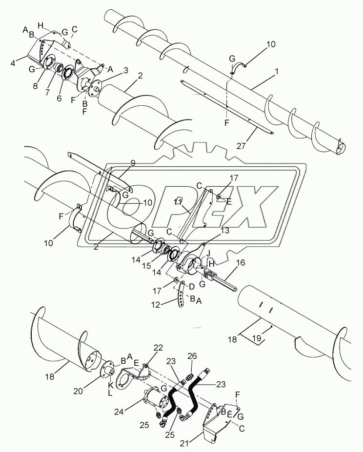 UPPER CROSS AUGER (ATTACHMENT)