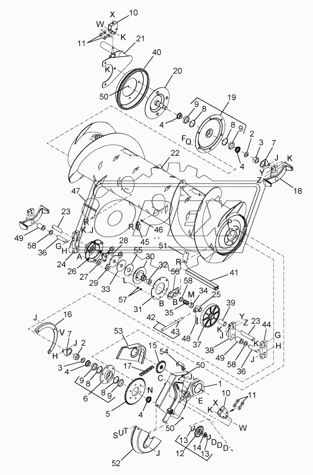 ADAPTER AUGER AND COMPONENTS