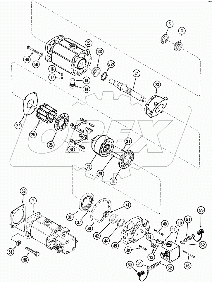 MOTOR ASSY - HYDROSTATIC - SINGLE SPEED