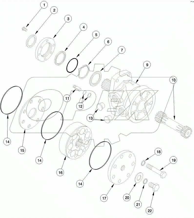 FEEDER REVERSER MOTOR - HYDRAULIC