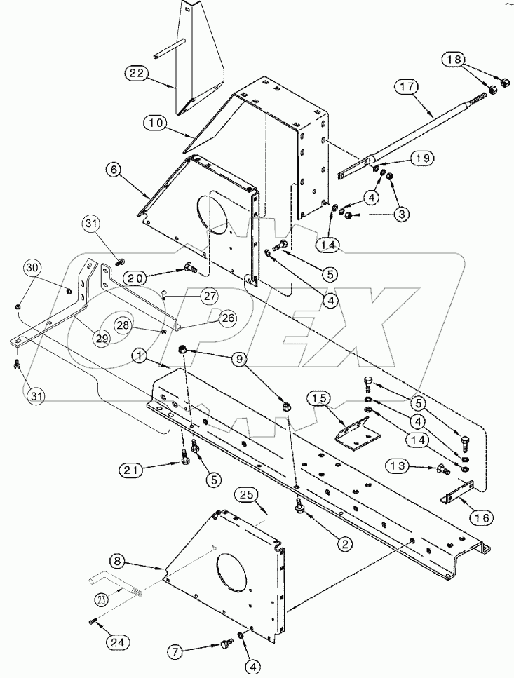SEPARATOR - JACKSHAFT SUPPORT