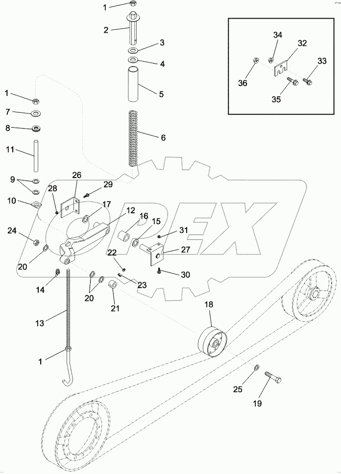 FEEDER - JACKSHAFT IDLER PIVOT