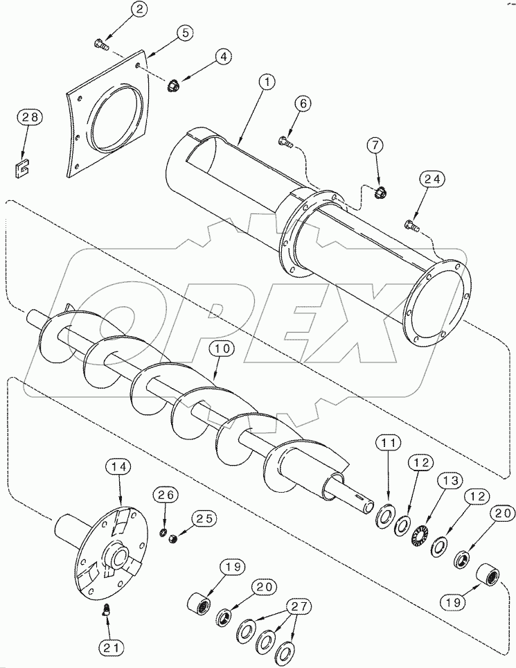 AUGER ASSEMBLY - TAILINGS DELIVERY