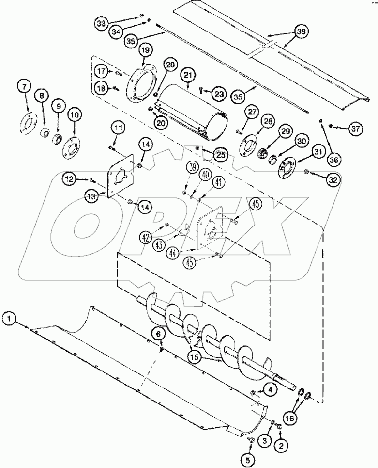 TAILINGS AUGER TROUGH