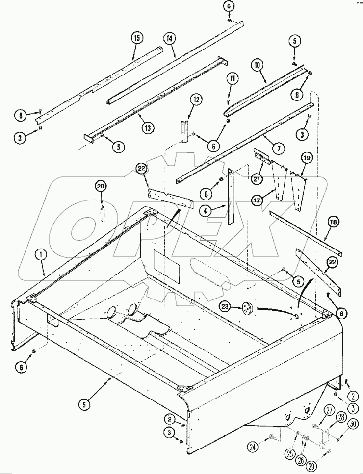 GRAIN TANK - SUPPORTS, UPPER