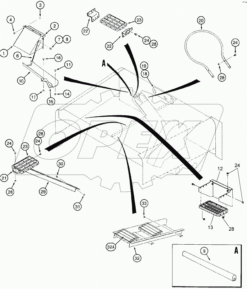 GRAIN TANK - STEPS AND SAMPLE TROUGH