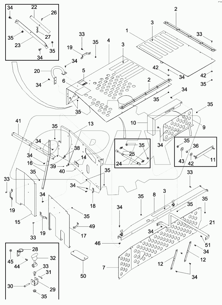 ENGINE SHIELDS AND SERVICE DECK