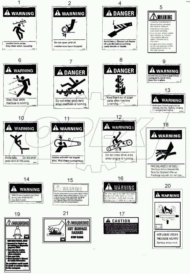 DECALS - WARNING AND DANGER