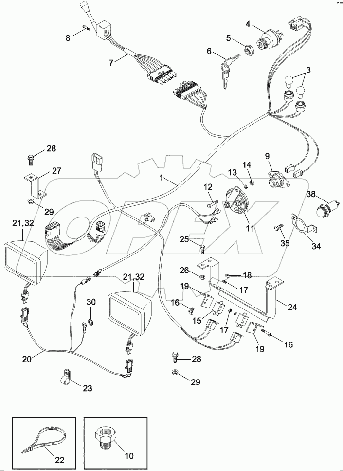HARNESSES - STEERING CONSOLE AND PLATFORM