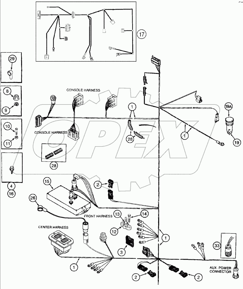 HARNESS - CAB, LOWER REAR