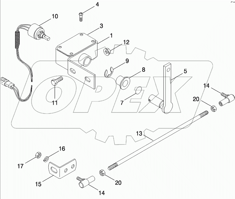 POTENTIOMETER, FEEDER POSITION - MOUNTING