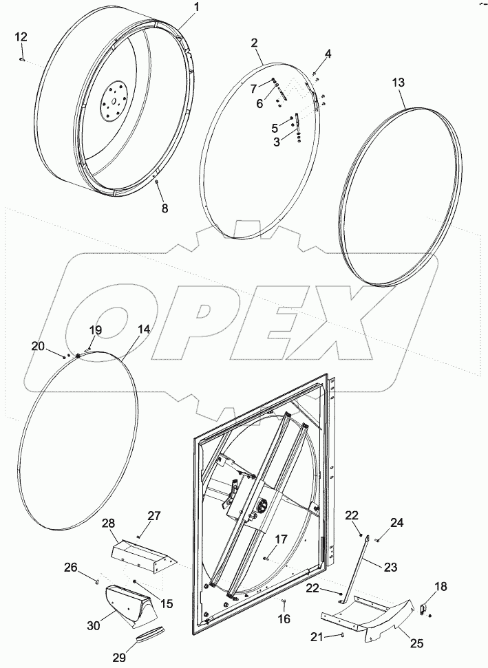 METAL ROTARY AIR SCREEN ASSY