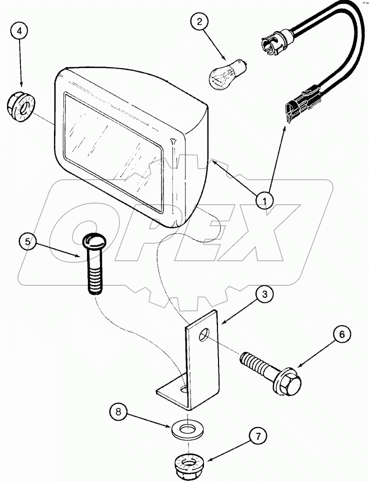 MOUNTING, LAMP - GRAIN TANK