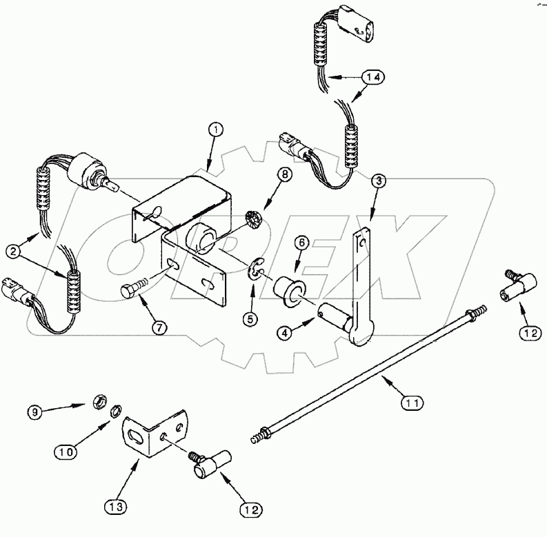 HEADER HEIGHT POTENTIOMETER AND MOUNTING, AFS